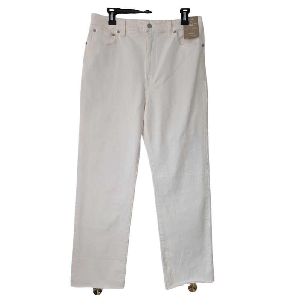 Madewell‎ '90s Straight Crop Jeans High Rise Tile White/Cream Sze 30 NWT NQ179